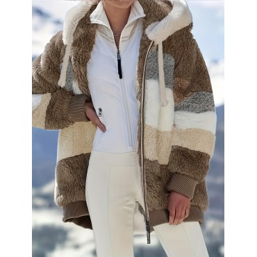 Faux Fur Hooded Draw...