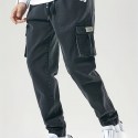 Men's Casual Regular Drawstring Cargo Jeans With Pocket, Men's Outfits